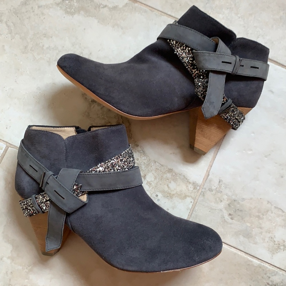 Matt Bernson Suede & Glitter Ankle Boots